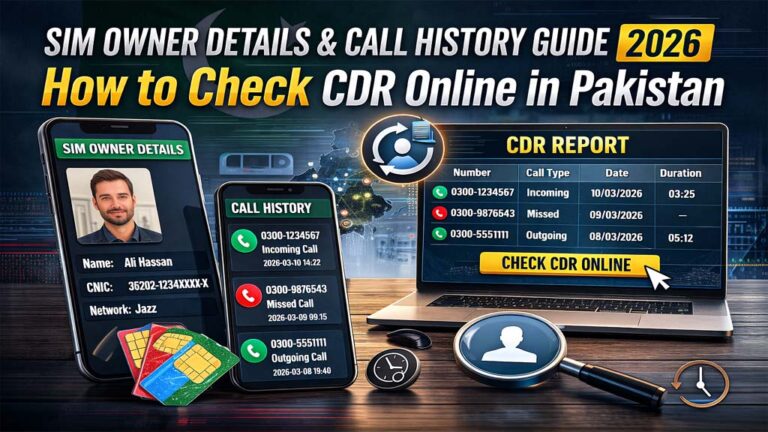 SIM Owner Details & Call History Guide 2026: How to Check CDR Online in Pakistan