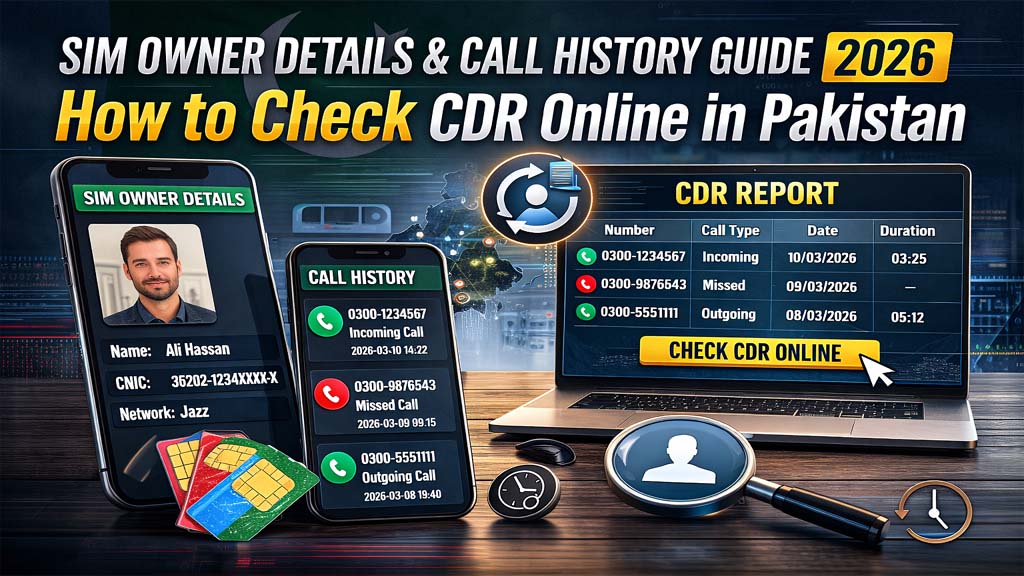 SIM Owner Details & Call History Guide 2026: How to Check CDR Online in Pakistan